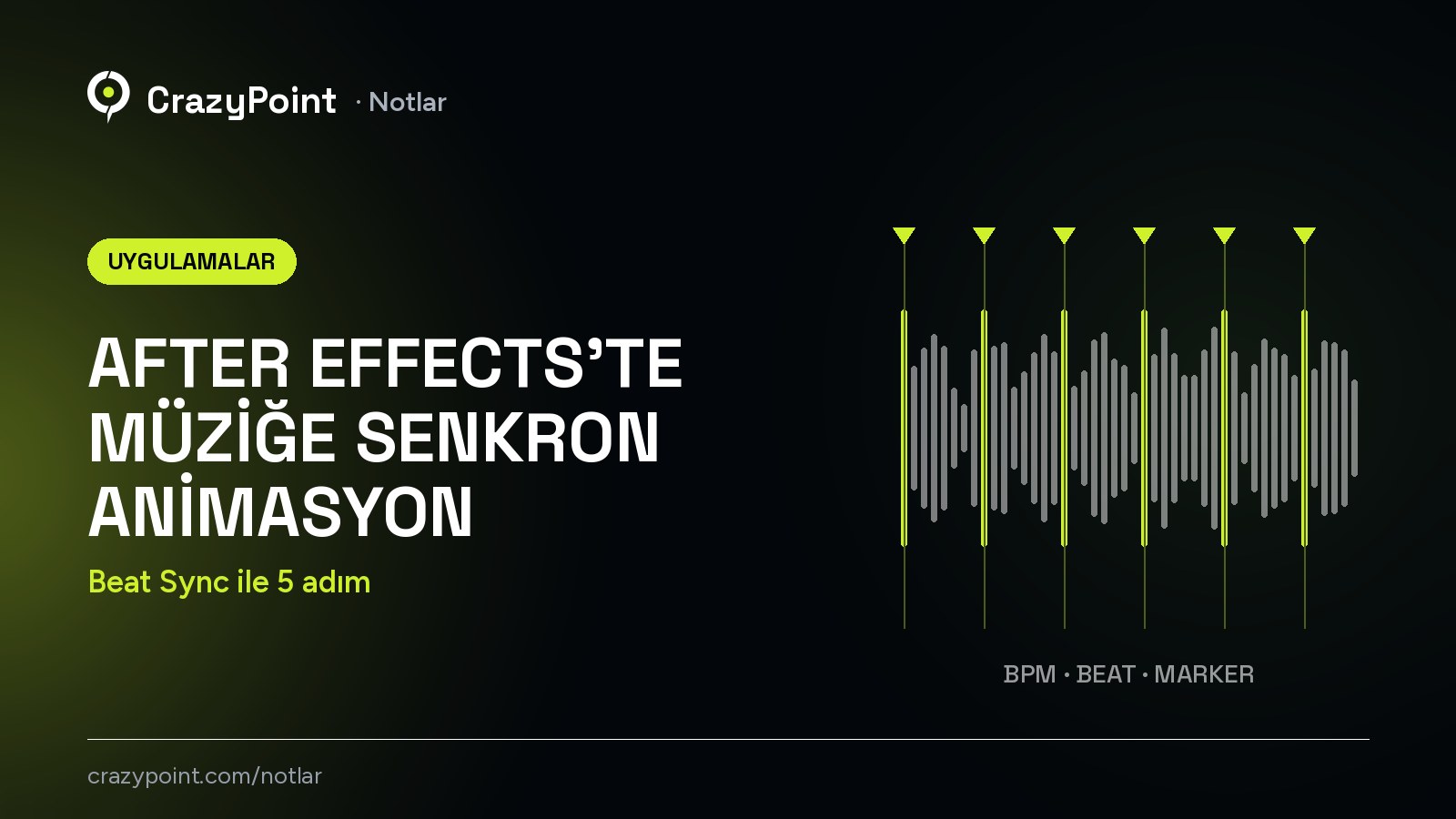 After Effects'te müziğe senkron animasyon: Beat Sync ile 5 adım